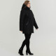 Жіноча зимова подовжена куртка Крісті колір чорний з фісташковим розмір 52  