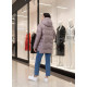 Жіноча зимова куртка з біопухом, бежевий колір розмір 46