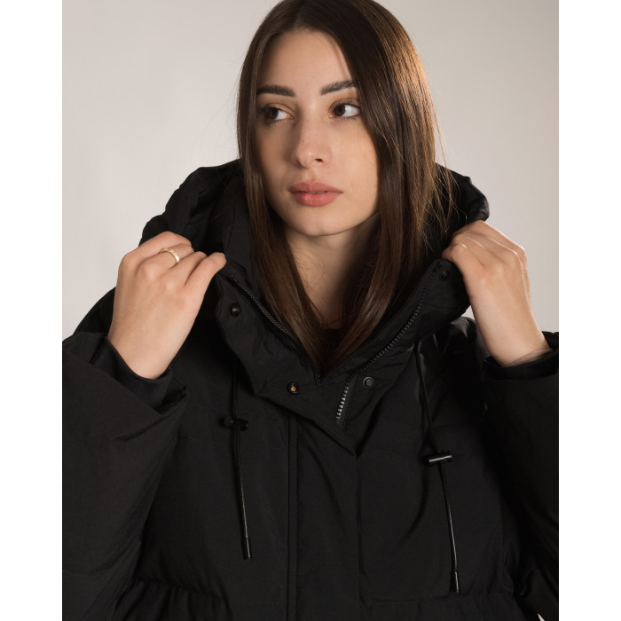 Жіночий короткий пуховик YAYA осінь-зима чорного кольору розмір XL